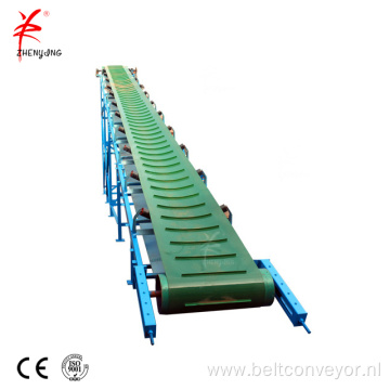 Adjustable height grain belt conveyor machine
